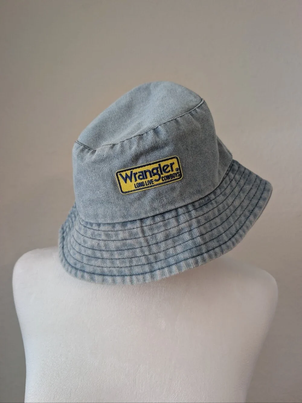 Wrangler Long Live Cowboys Denim Bucket Hat